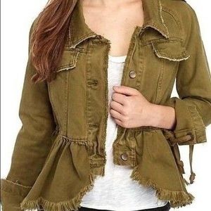 NWT Free People Willow Peplum Military Jacket
